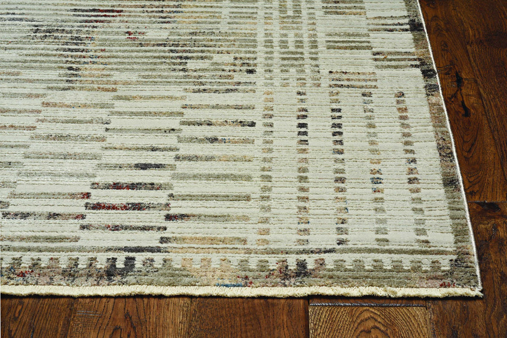 2' X 8' Natural Geometric Bars Runner Rug - 99fab 