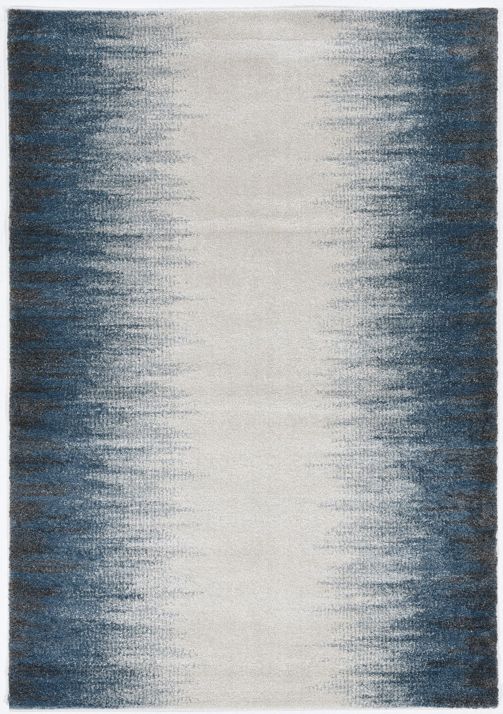 8'X11' Ivory Blue Machine Woven Ombre Indoor Area Rug - 99fab 