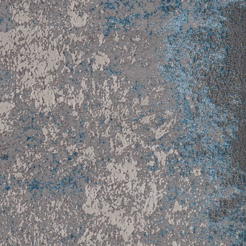 5'X8' Silver Blue Machine Woven Abstract Smudge Indoor Area Rug - 99fab 