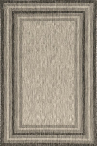 3' X 5' Grey Polypropylene Area Rug