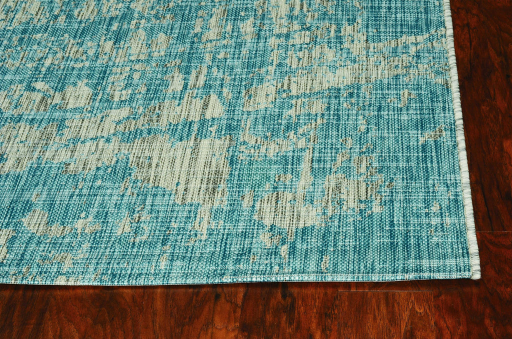 3' X 4' Teal Polypropylene Area Rug - 99fab 