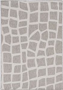 3' X 4' Ivory Or Grey Polypropylene Area Rug