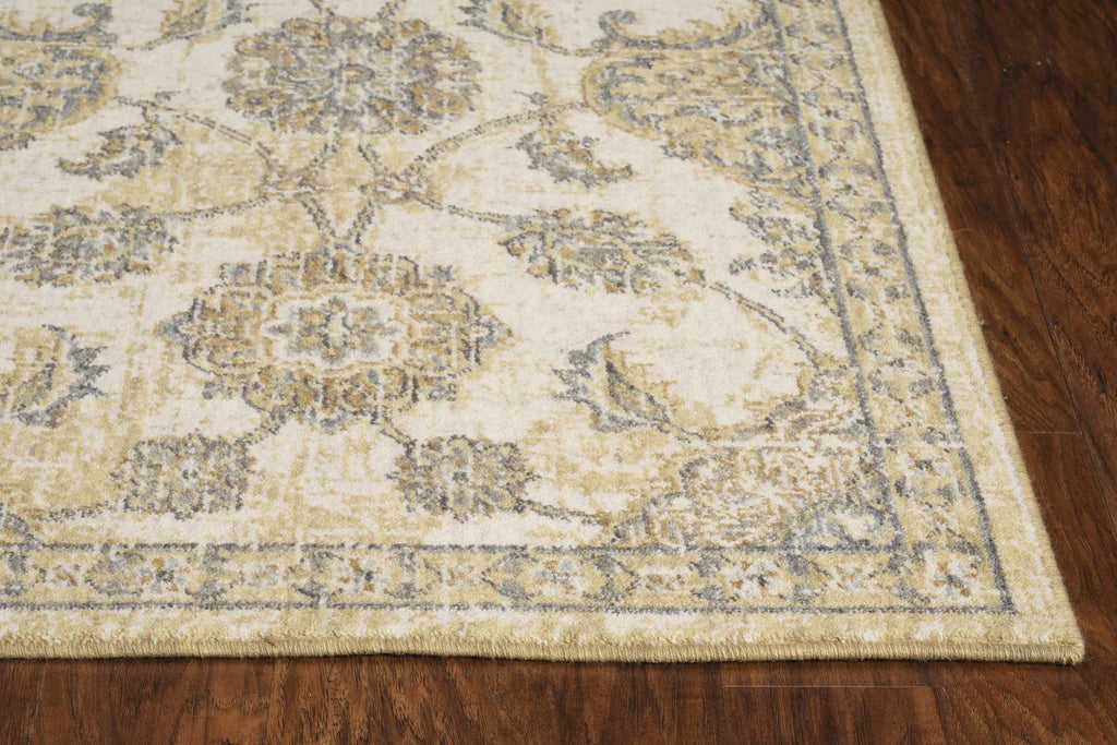 2' X 3' Ivory Sand Vintage Wool Accent Rug - 99fab 