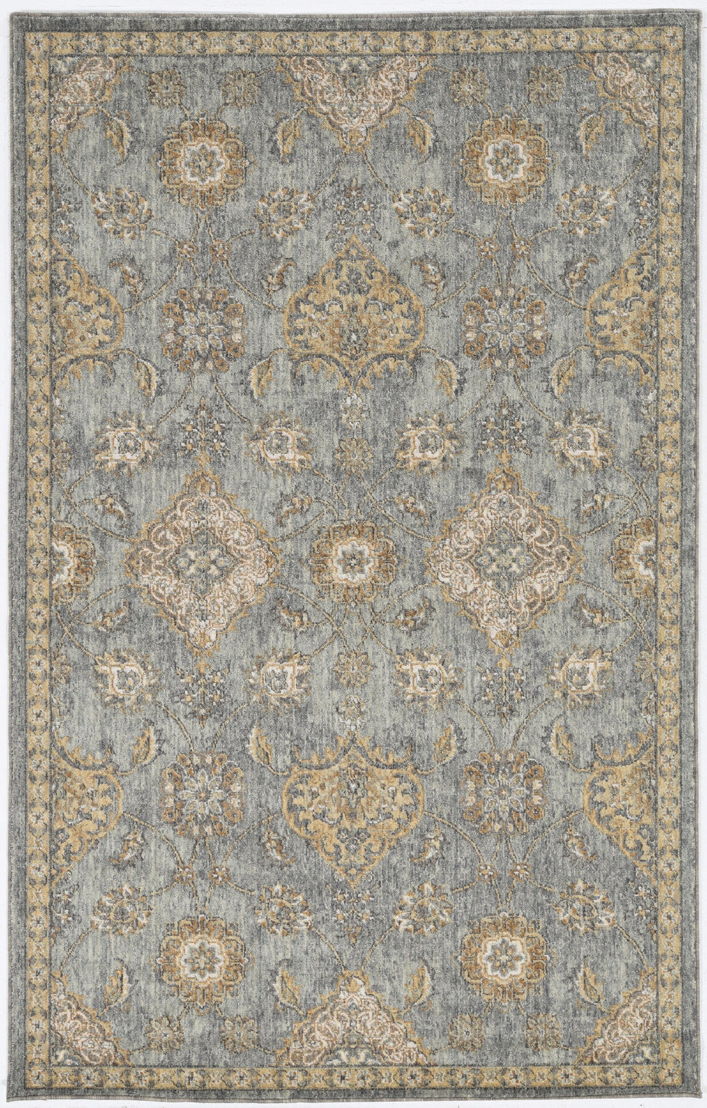 2'X3' Sage Green Machine Woven Vintage Traditional Indoor Accent Rug - 99fab 