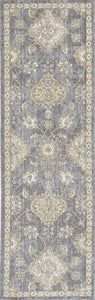 5'X8' Sage Green Machine Woven Traditional Indoor Area Rug