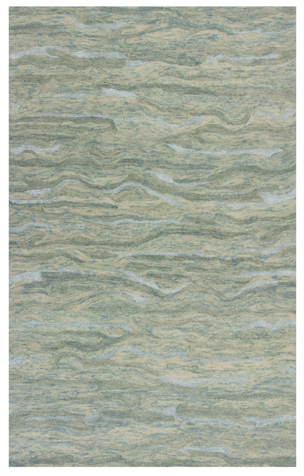 3'X5' Seafoam Blue Hand Tufted Abstract Indoor Area Rug - 99fab 