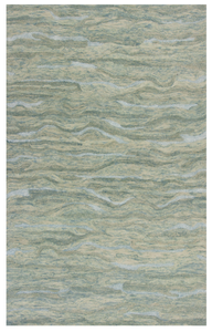 3'X5' Seafoam Blue Hand Tufted Abstract Indoor Area Rug