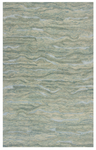 5'X7' Seafoam Blue Hand Tufted Abstract Indoor Area Rug