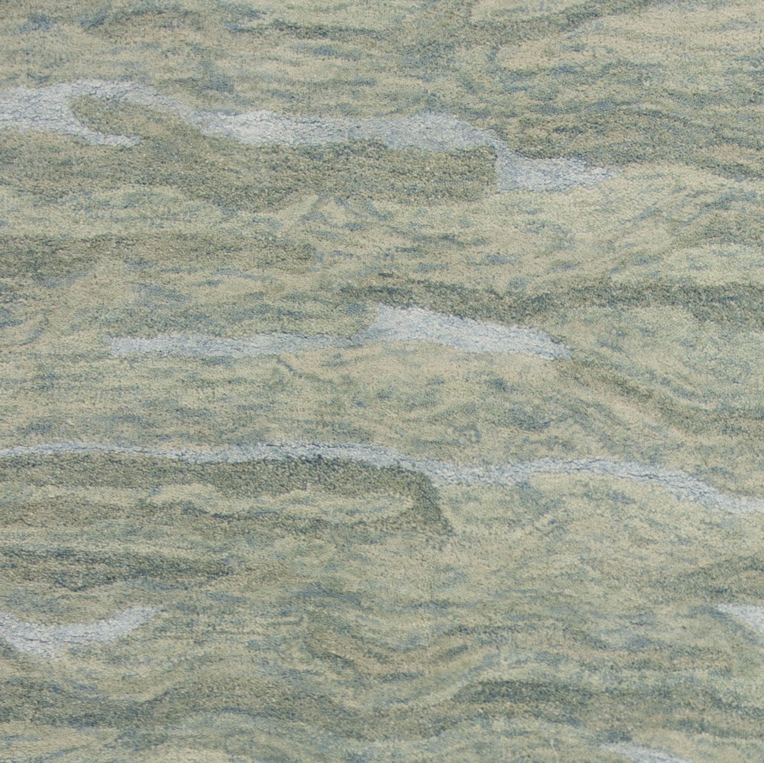 102 X 138 Seafoam Wool Or Viscose Rug