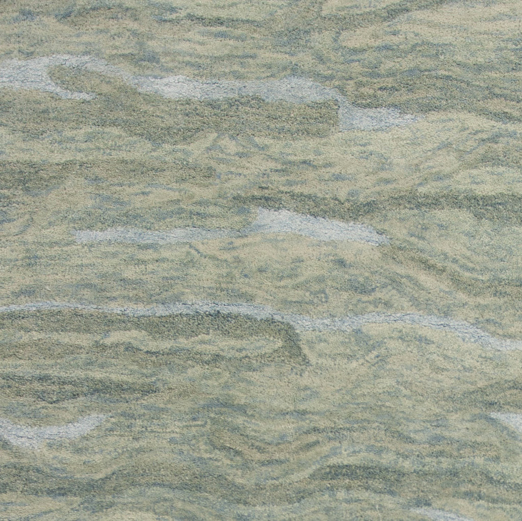 102 X 138 Seafoam Wool Or Viscose Rug - 99fab 