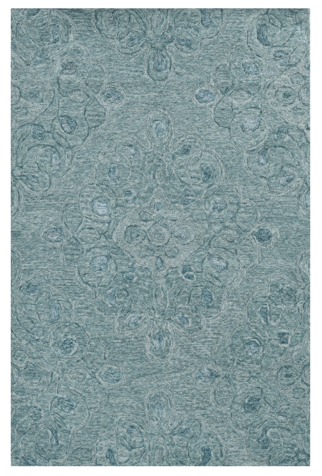 5'X7' Seafoam Blue Hand Tufted Floral Indoor Area Rug - 99fab 