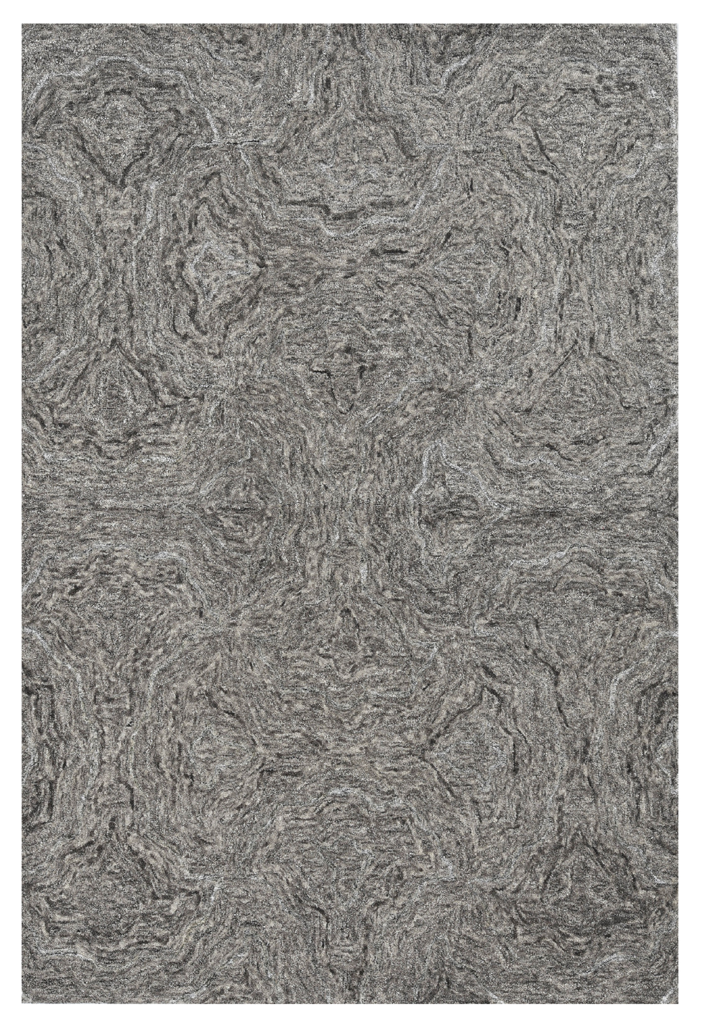 3'X5' Grey Hand Tufted Abstract Indoor Area Rug - 99fab 