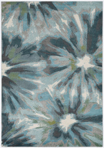 94 X 130 Teal Polypropylene Rug