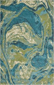 99" X 122" Teal Polypropylene Rug