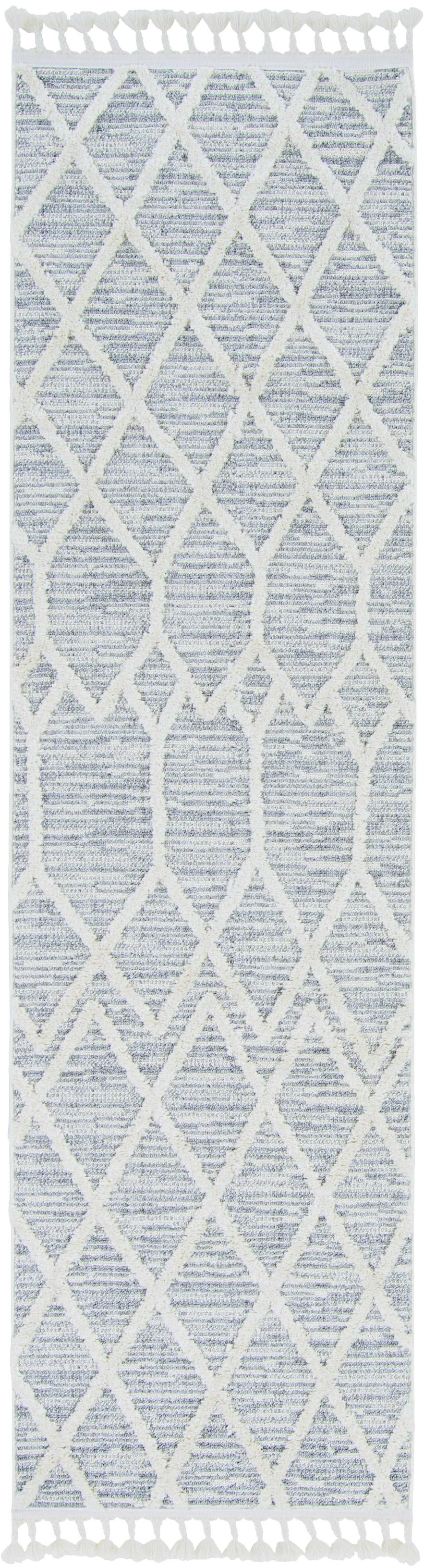 8'X11' Ivory Grey Machine Woven Geometric Indoor Area Rug - 99fab 