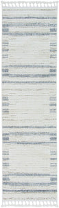 9'X13' Ivory Grey Machine Woven Abstract Color Block Indoor Area Rug
