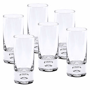 Mouth Blown Crystal 6 Pc Shot Or Vodka Glass Set  3 Oz