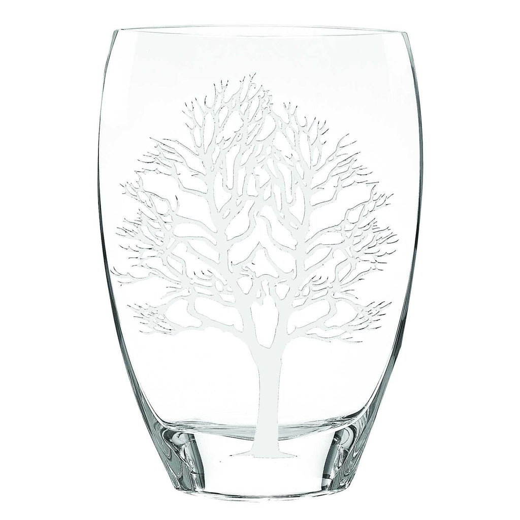 12 Mouth Blown Frosted Crystal European Made Tree Of Life Vase - 99fab 