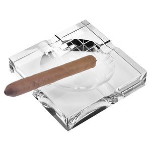 5 Hand Crafted Square Crystal Cigar Ash Tray