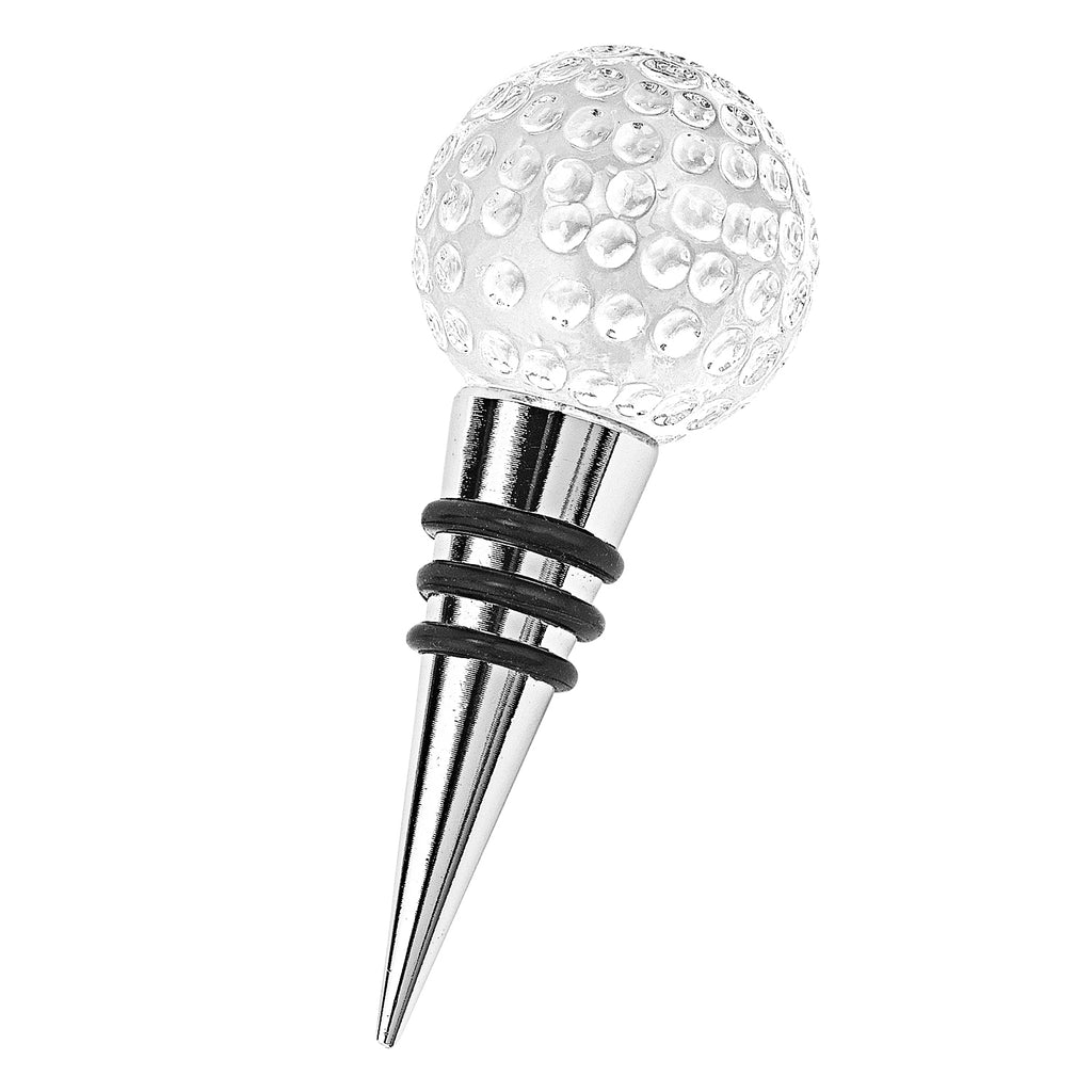 Hand Crafted Crystal Golf Ball Bottle Stopper - 99fab 