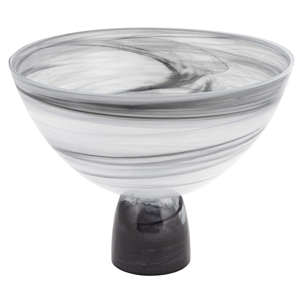 10 Mouth Blown Polish Glass Footed Centerpiece Bowl - 99fab 