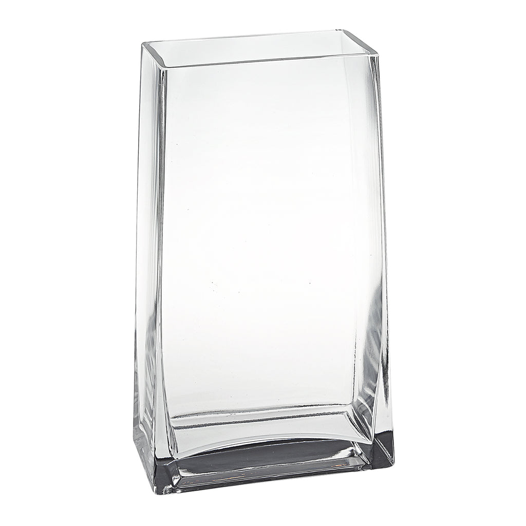7 Clear Glass Rectangle Handmade Vase - 99fab 