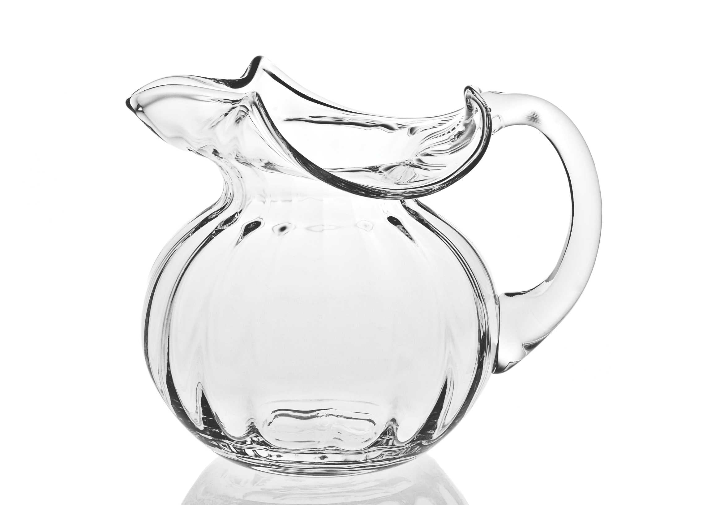 Mouth Blown Glass Pitcher  42 Oz