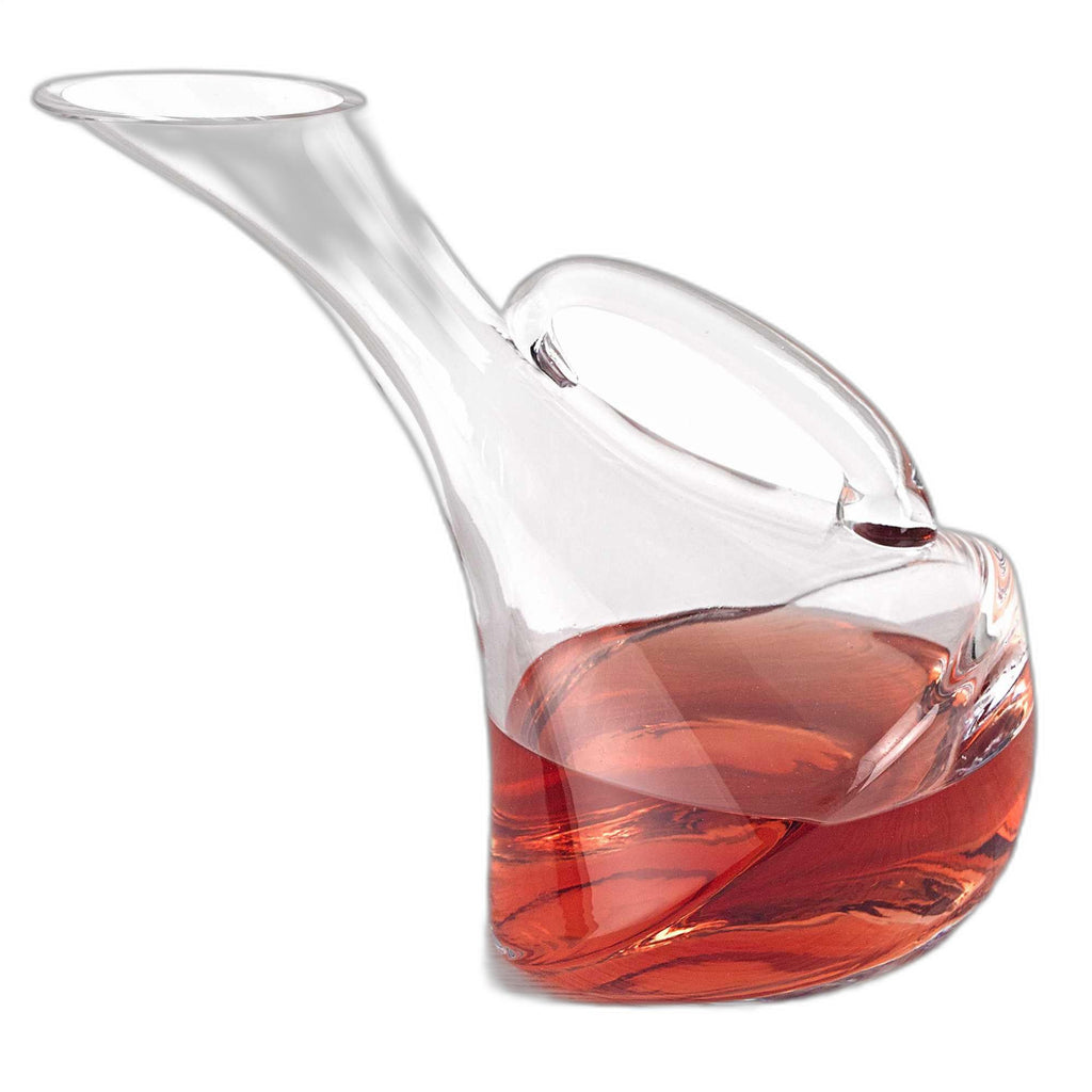 Mouth Blown Glass Wine Carafe  32 Oz - 99fab 