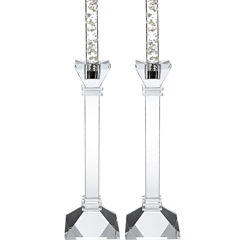 Hand Crafted Crystal Pair Classic Candle Holders - 99fab 