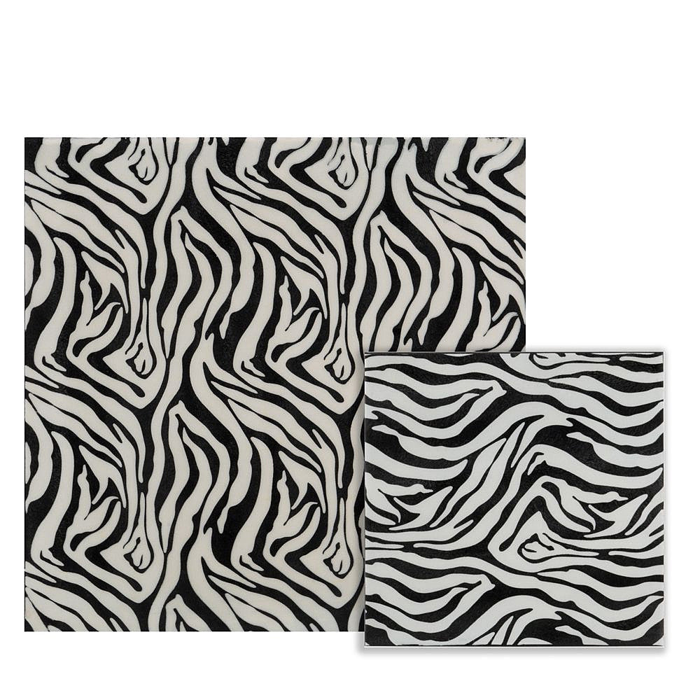 Large Faux Zebra Skin Wall Tile