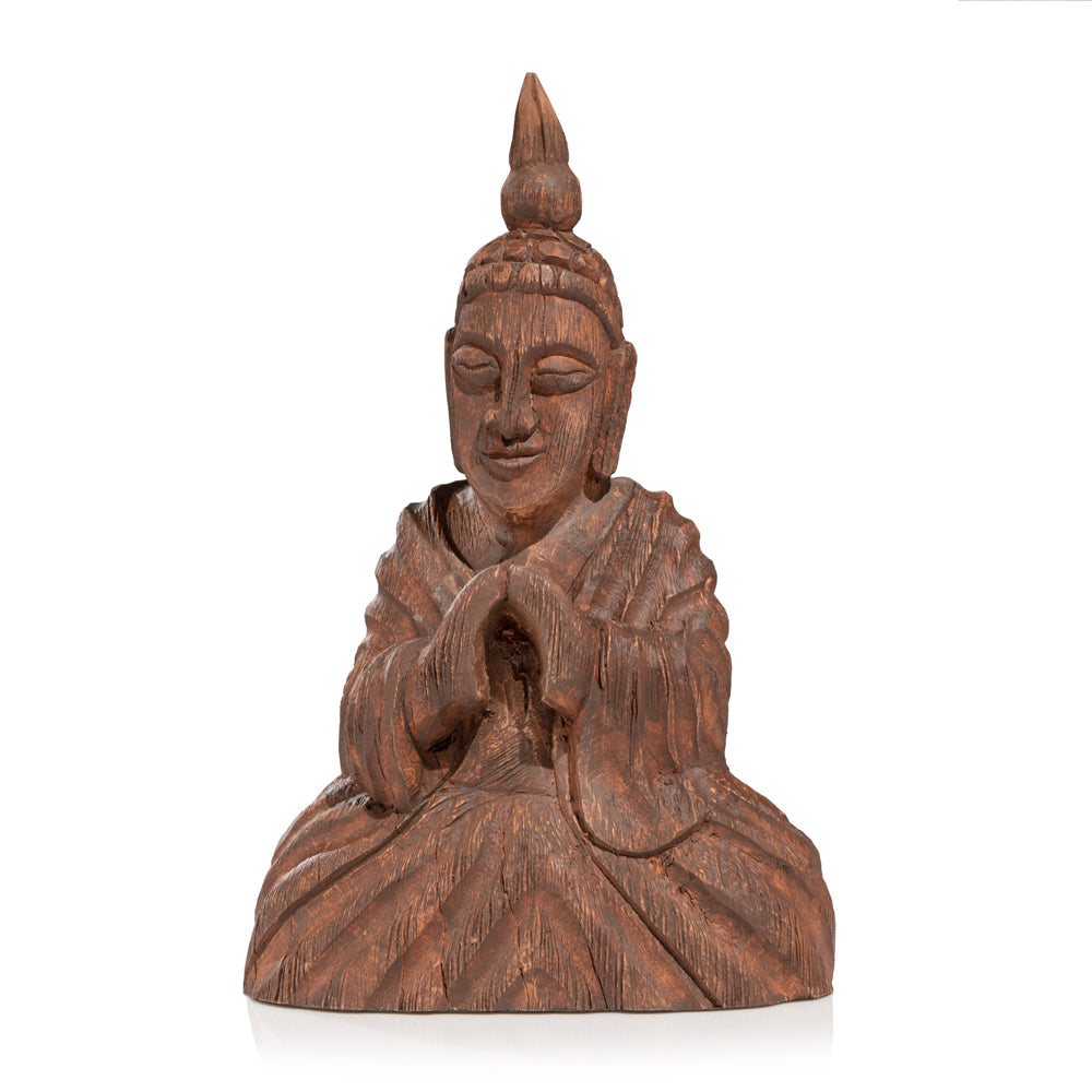 Wooden Seated Buddha Sculpture - 99fab 