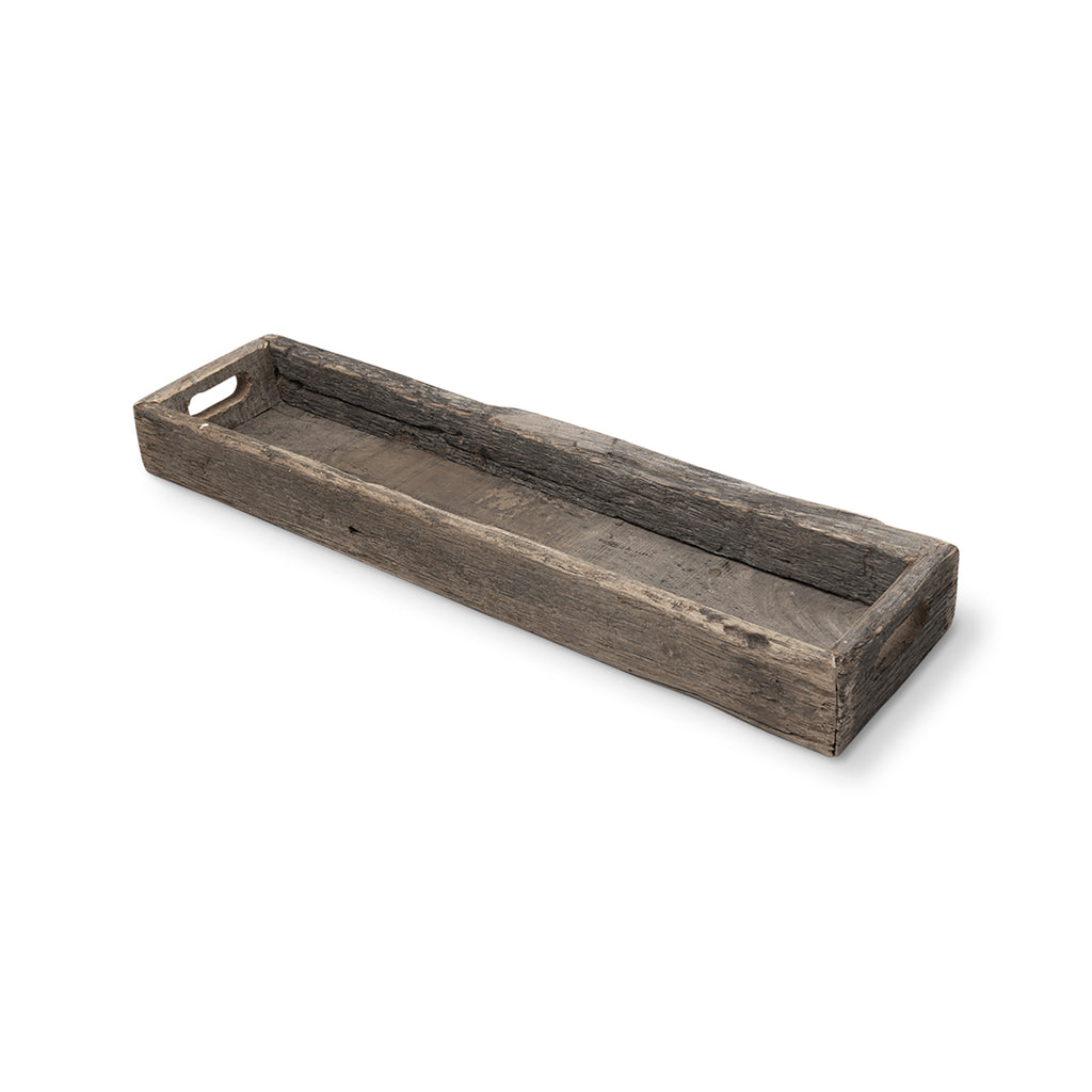 Meduim Natural Brown Reclaimed Wood With Grains And Knots Highlight Tray - 99fab 