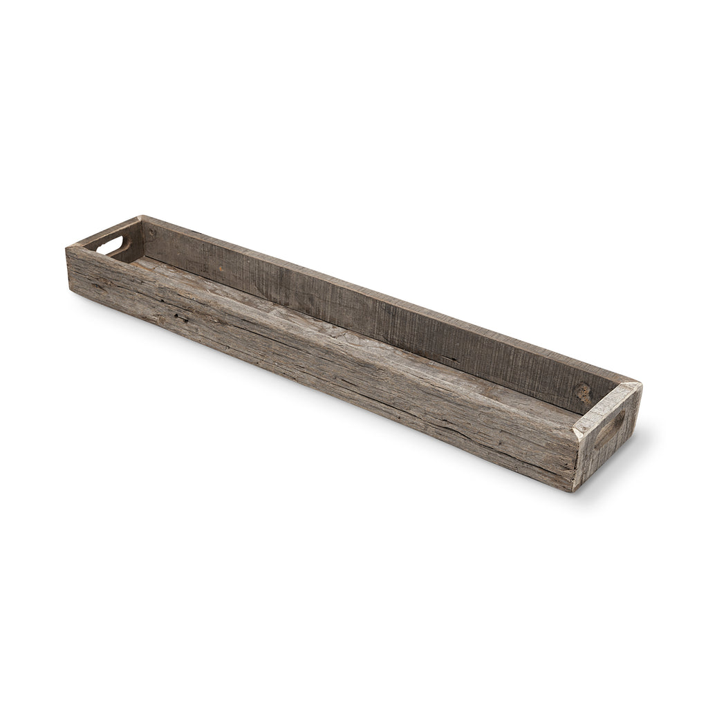 Large Natural Brown Reclaimed Wood With Grains And Knots Highlight Tray - 99fab 