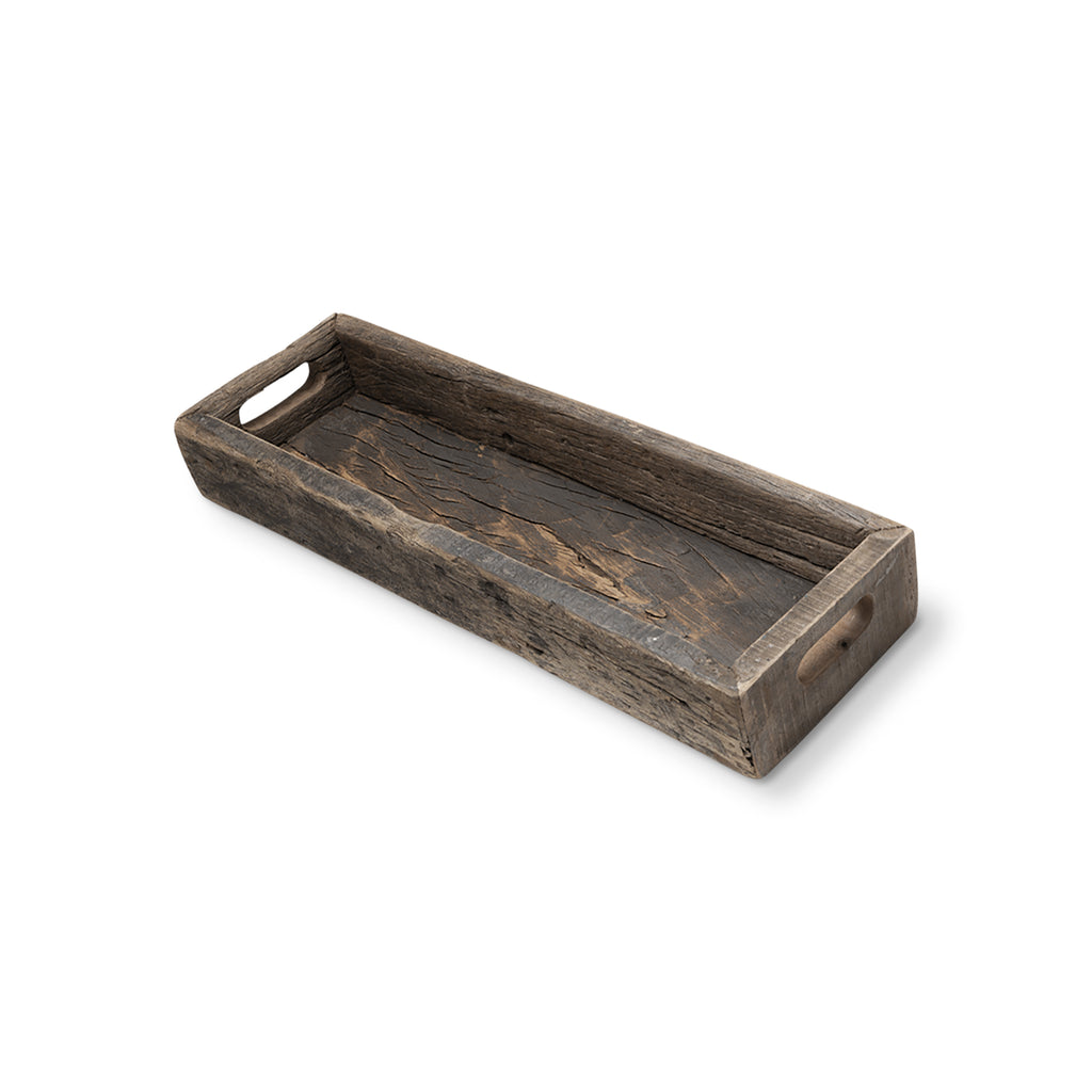 Small Natural Brown Reclaimed Wood With Grains And Knots Highlight Tray - 99fab 