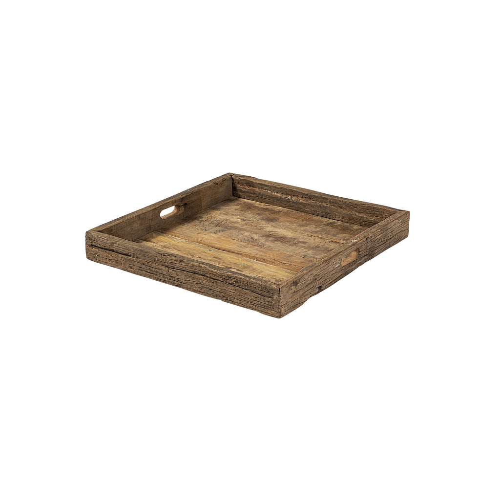 Natural Brown Reclaimed Wood Tray - 99fab 