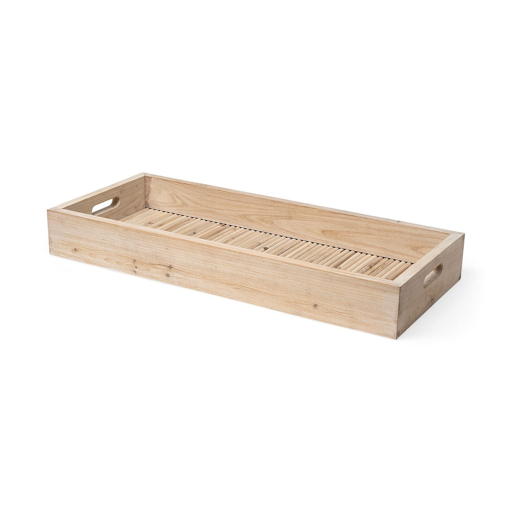 Natural Blonde Wood With Coastal Inspired Tray - 99fab 