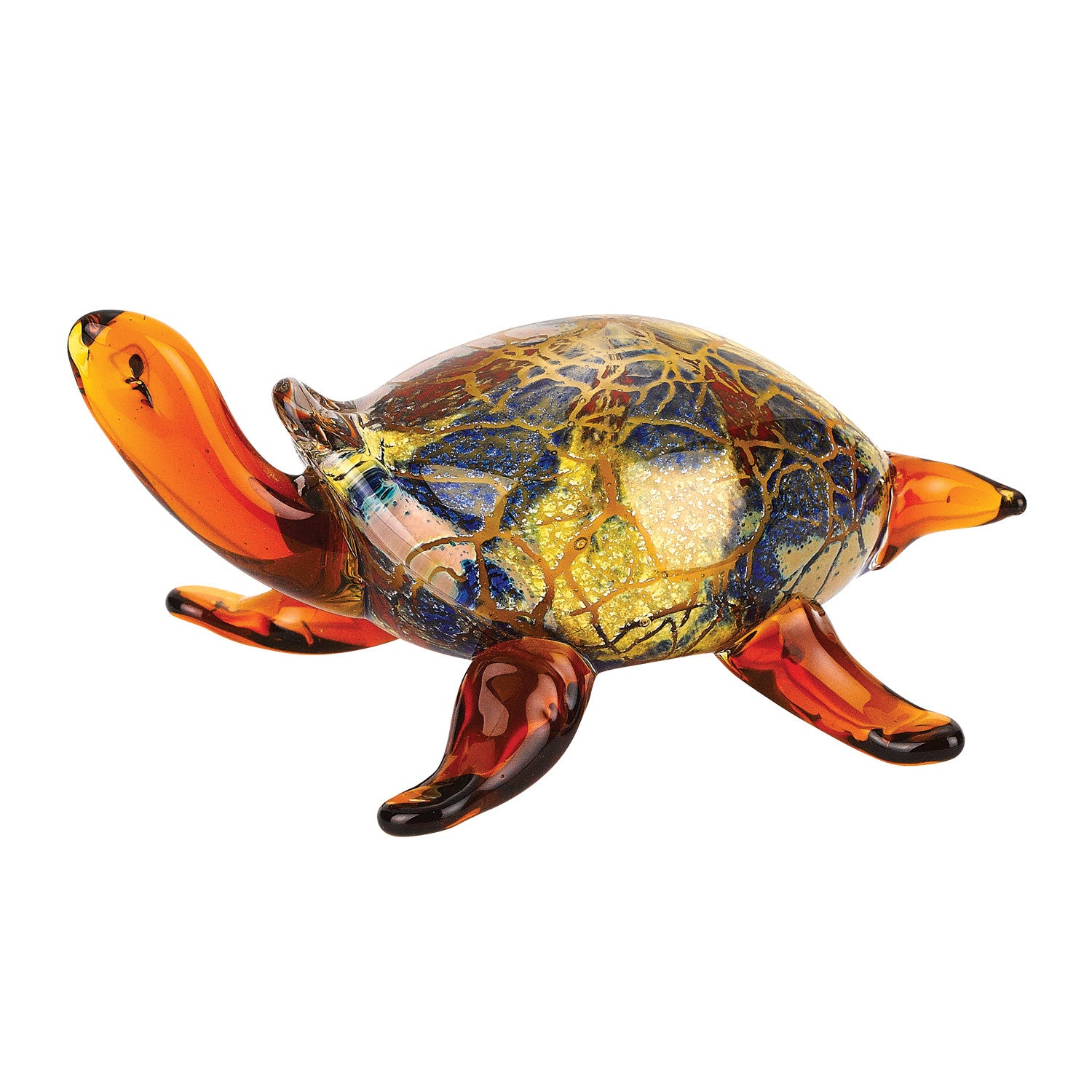 4 Mouth Blown Turtle Art Glass