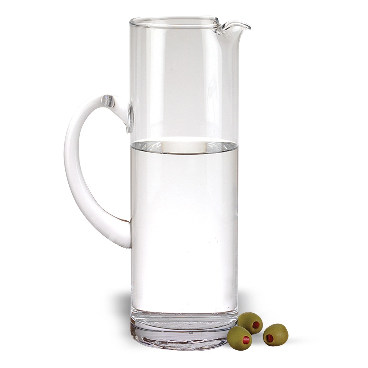 Mouth Blown Ice Tea  Martini Or Water Glass Pitcher  54 Oz