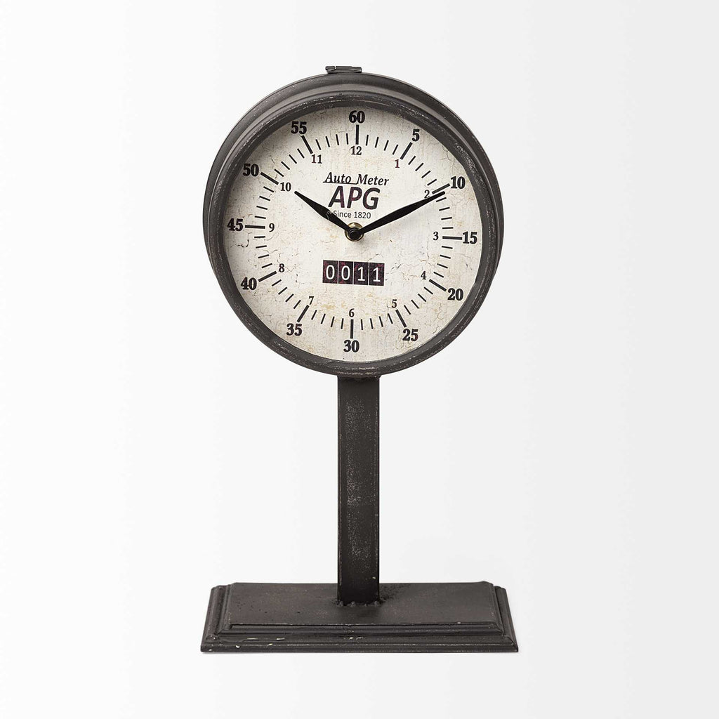 Rectangular Table Clock With Automobile Speedometer Style - 99fab 