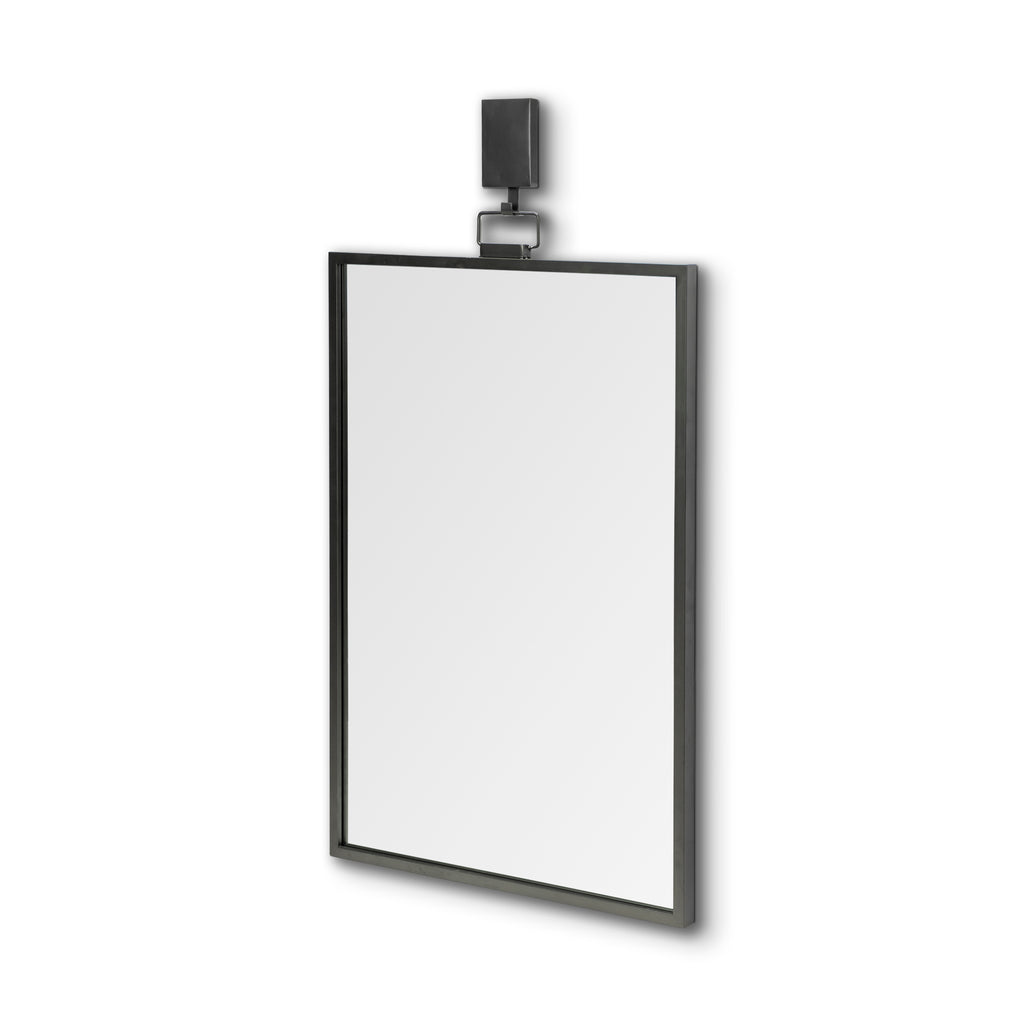Black Gray Metal Vertical Frame Wall Mirror - 99fab 