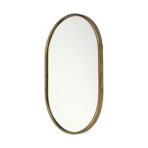 36" Painted Oval Accent Mirror Wall Mounted With Metal Frame