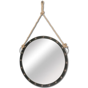 27" Round Metal Frame Wall Mirror