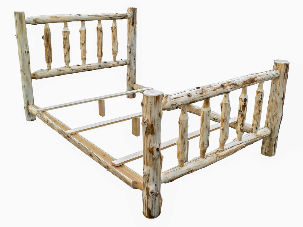 Rustic And Natural Cedar King Traditional Log Bed - 99fab 