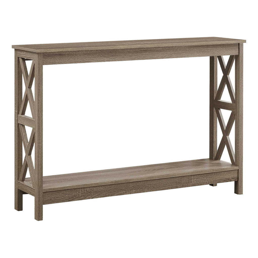 Rectangular Dark Taupe Hall Console Accent Table - 99fab 