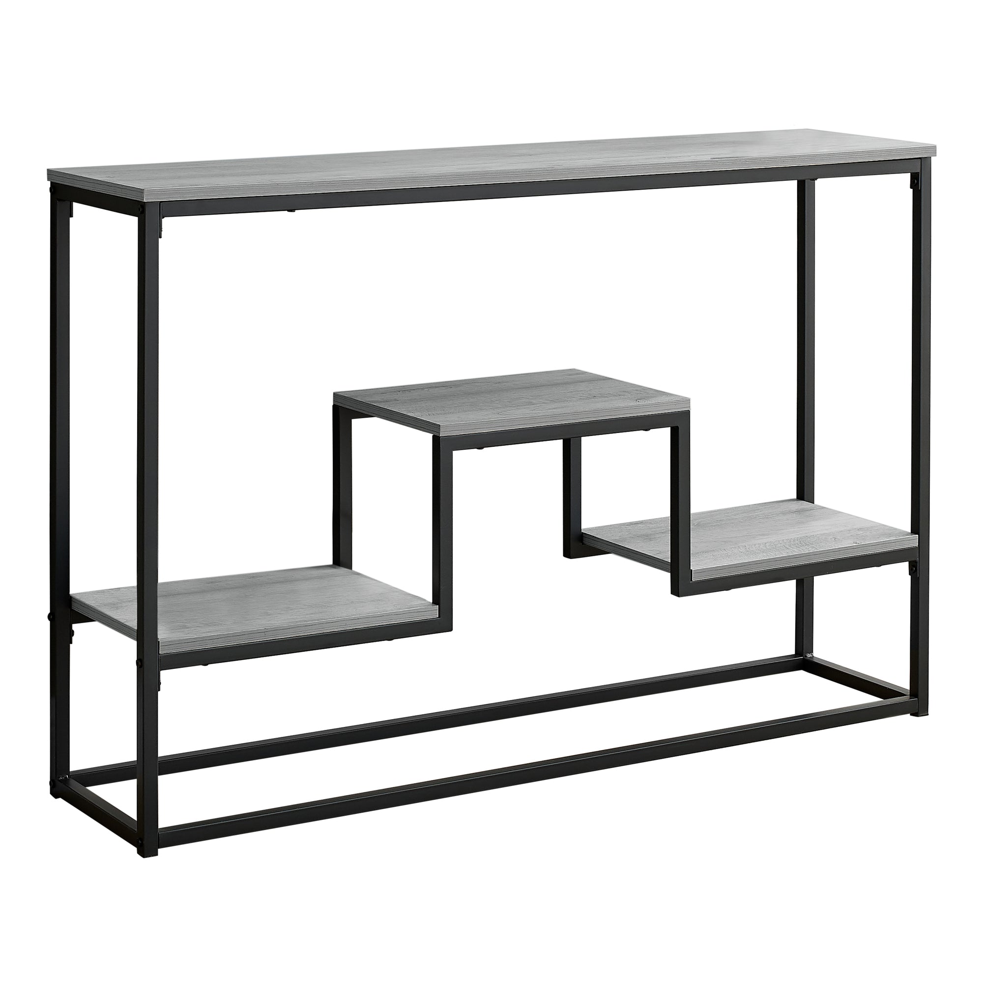 48" Rectangular Grey Wash Finish Hall Console Accent Table