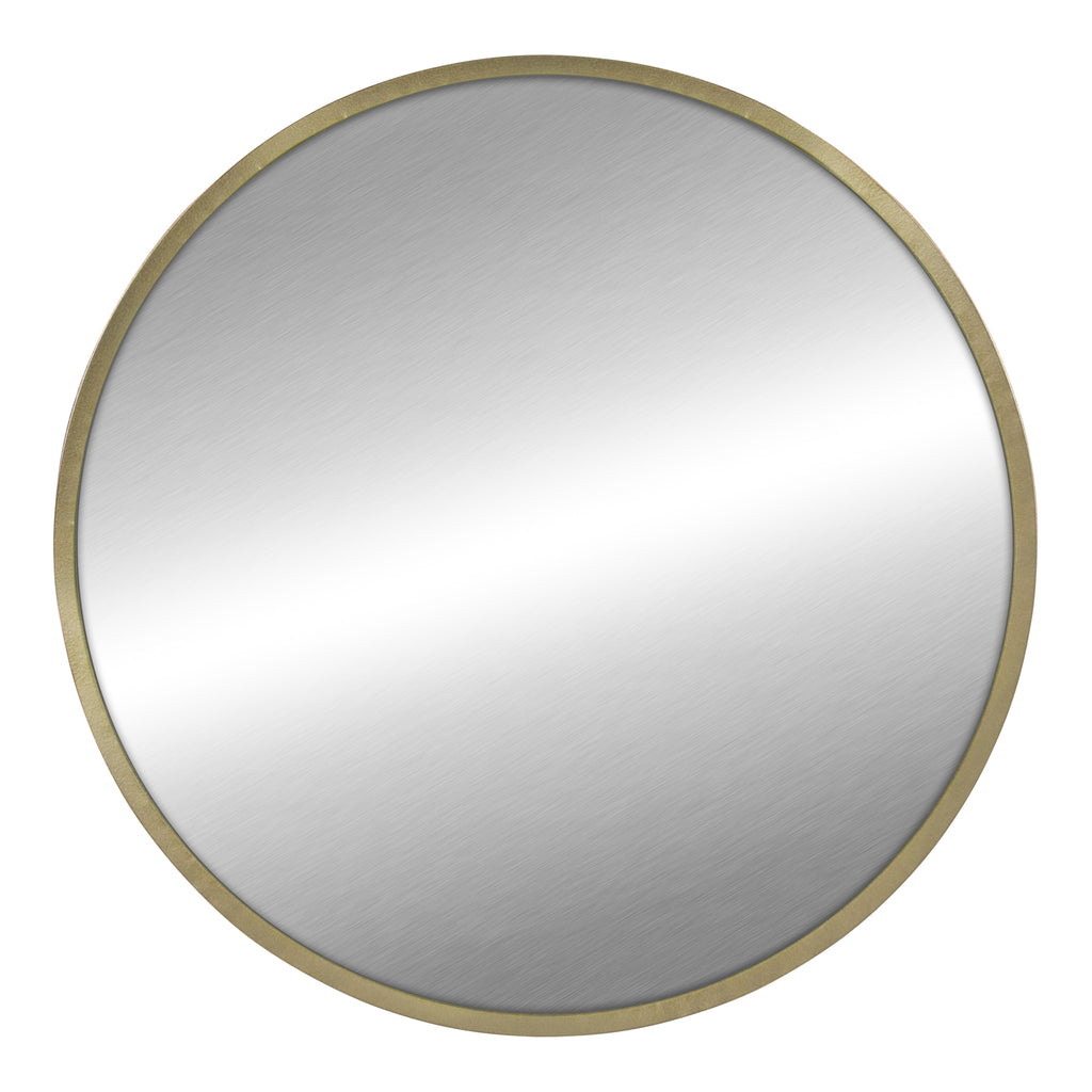 Round Wall Mirror With Matte Gold Finish - 99fab 