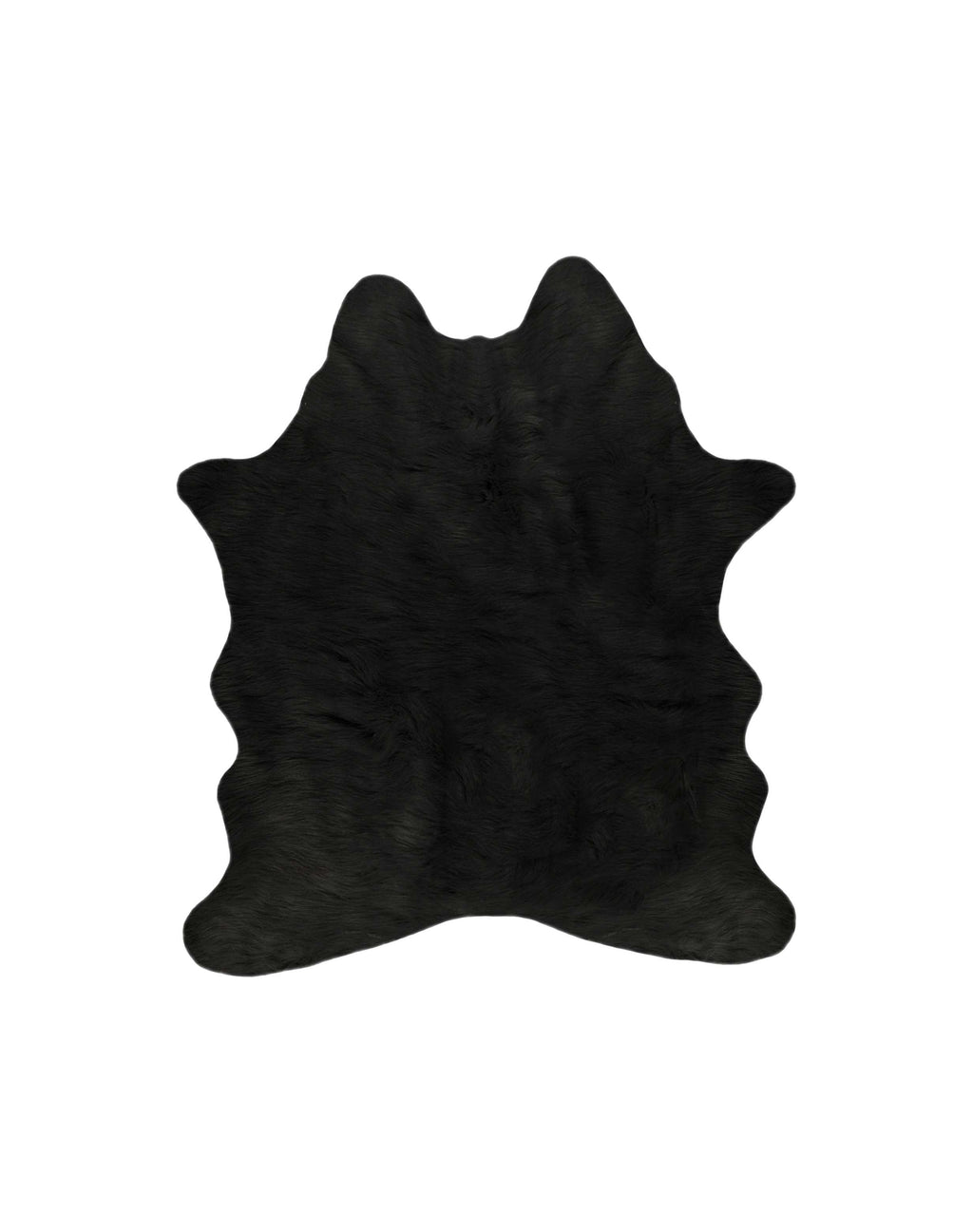 4' X 5' Black Faux Cowhide Flokati Area Rug - 99fab 