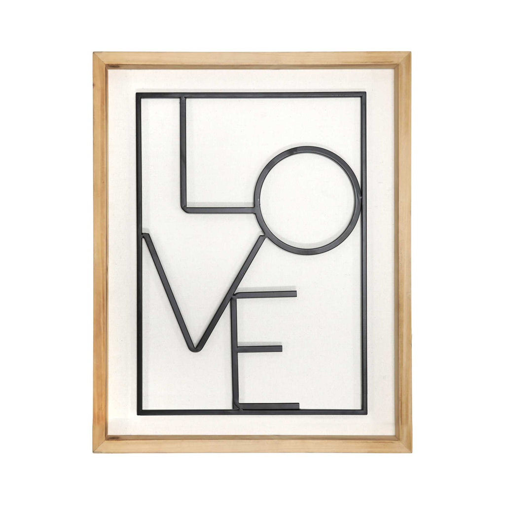 Metal Love On White Framed Wall Art - 99fab 