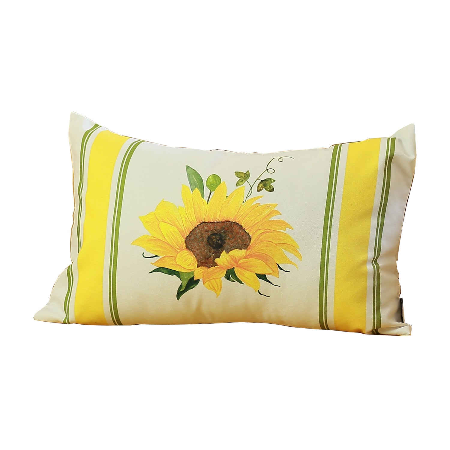 Set Of 4 Sunflower Design Lumbar Pillow Covers