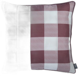 Set Of 2 18" Fall Thanksgiving Gingham Throw Pillow Cover